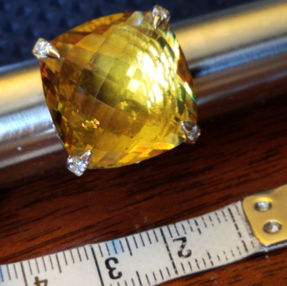 SOLD@! David Yurman 20mm Lemon Citrine and Diam - Picture 7 of 12